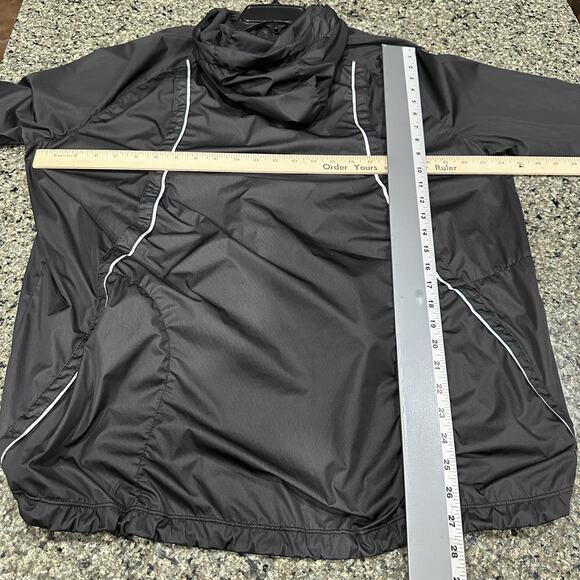 Nike Shield Running Jacket Women XL Black Hooded Windbreaker CJ5077-010 - Picture 3 of 8